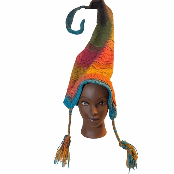 Hand Crocheted Long Tail Magical Beanie
